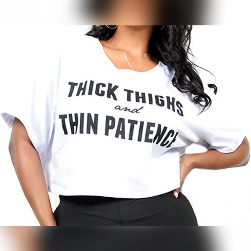White Crop Top Plus